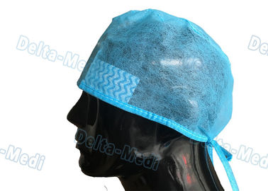 หมวกศัลยแพทย์ทิ้งสีฟ้า, PP / SMS ทิ้งหมวกผ่าตัดด้วย Sweatband