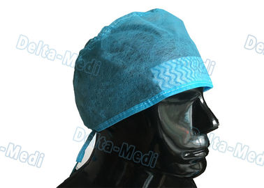 หมวกศัลยแพทย์ทิ้งสีฟ้า, PP / SMS ทิ้งหมวกผ่าตัดด้วย Sweatband