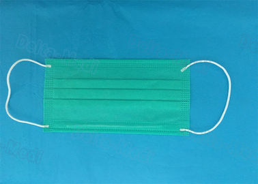 สีเขียวปราศจากเชื้อทางการแพทย์หน้ากากอนามัยทิ้งไม่ทอมิตรกับสิ่งแวดล้อม 17.5x9.5cm