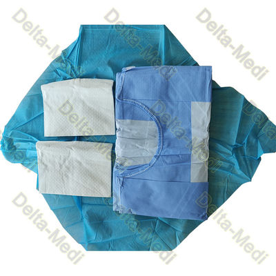 SMS 45g เสริมแรงเสื้อผ้าทางการแพทย์ที่ใช้แล้วทิ้งด้วยผ้าเช็ดมือและ Wrap