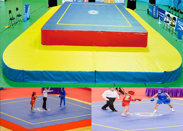 การฝึกอบรมที่ทนทานของ Wushu Platform ยิมนาสติกเสื่อการแข่งขัน Sanda Mat