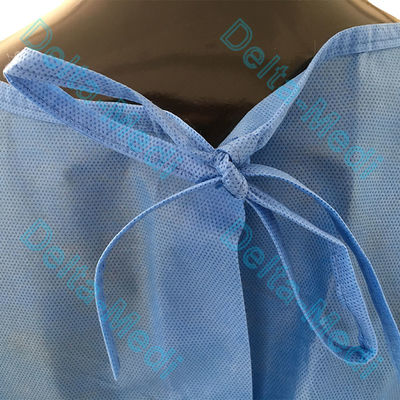 AAMI SMS Neck Tie On Disposable Sepaation Gowns Fluid Resistant