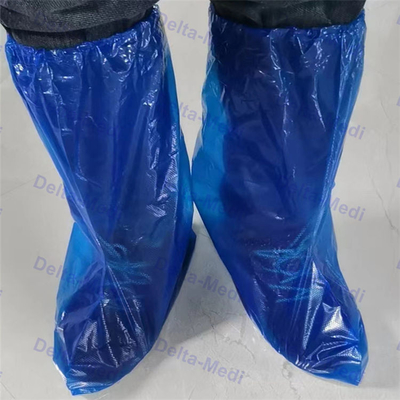 CPE รองเท้าผ่าตัดแบบใช้แล้วทิ้ง PE Anti Slip Plastic Waterproof Boot Cover